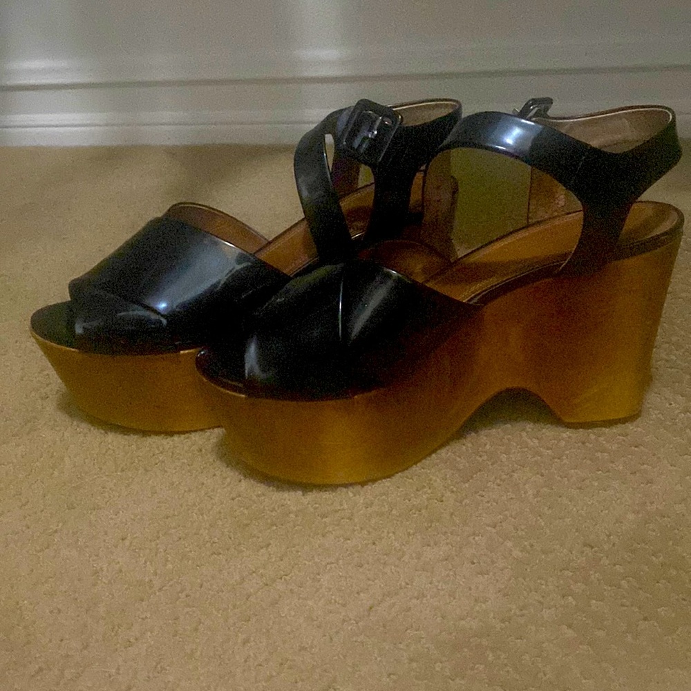 Celine patent leather sandals size 38.5
